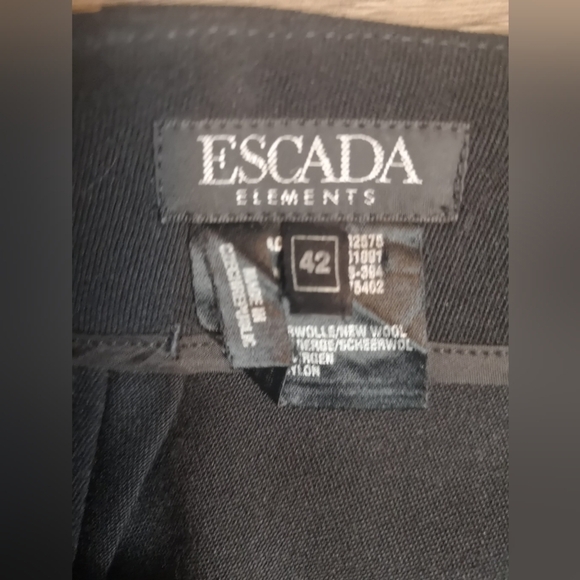 90s Vintage Escada Black Crepe High Waist Wrap Minimal Column Tailored Skirt - Picture 10 of 11